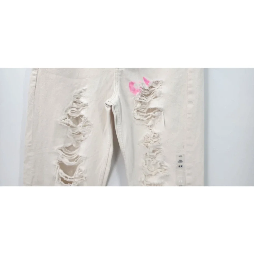 New NWT‎ Aero 90's Baggy White Denim Jeans Flawed Size 4R